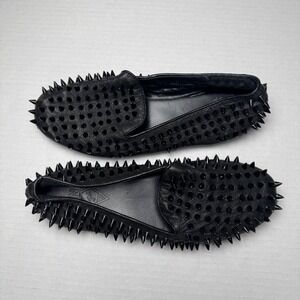 Unif HELLRAISERS Spiked Flats Women's Size 7 Studded Loafers Gothic Grunge Punk
